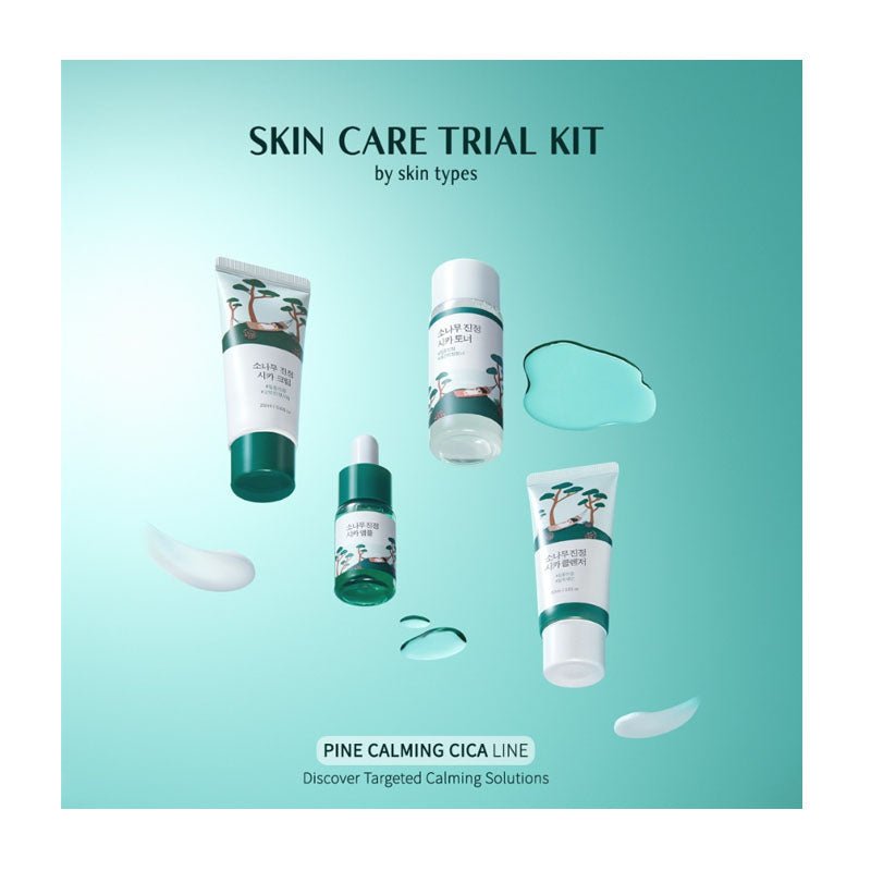 Buy Round Lab Pine Calming Cica Skin Care Trial Kit (4pcs) at Lila Beauty - Korean and Japanese Beauty Skincare and Makeup Cosmetics