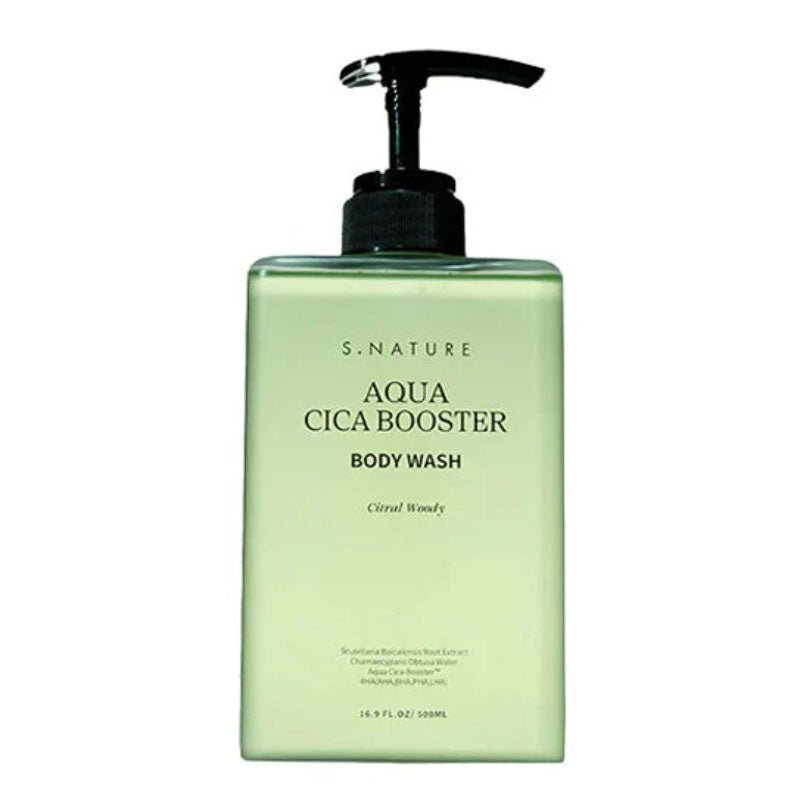 Buy S. Nature Aqua Cica Booster Body Wash 500ml (Citral Woody) at Lila Beauty - Korean and Japanese Beauty Skincare and Makeup Cosmetics