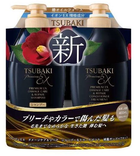 Buy Shiseido Tsubaki Premium EX Damage Care & Repair Shampoo or Conditioner 400ml at Lila Beauty - Korean and Japanese Beauty Skincare and Makeup Cosmetics
