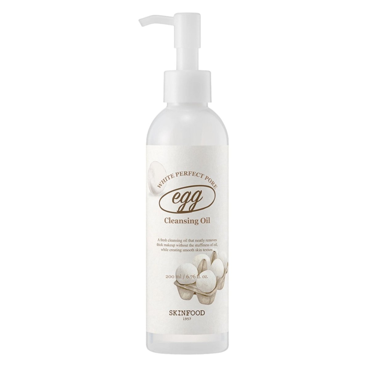 खरीदना Skinfood अंडे का सफ़ेद भाग परफेक्ट पोर क्लींजिंग ऑयल 200ml Lila Beauty - कोरियाई और जापानी ब्यूटी स्किनकेयर और मेकअप कॉस्मेटिक्स
