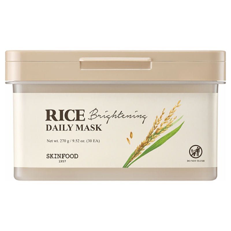 Buy Skinfood Rice Brightening Daily Mask (30 ea) at Lila Beauty - Korean and Japanese Beauty Skincare and Makeup Cosmetics