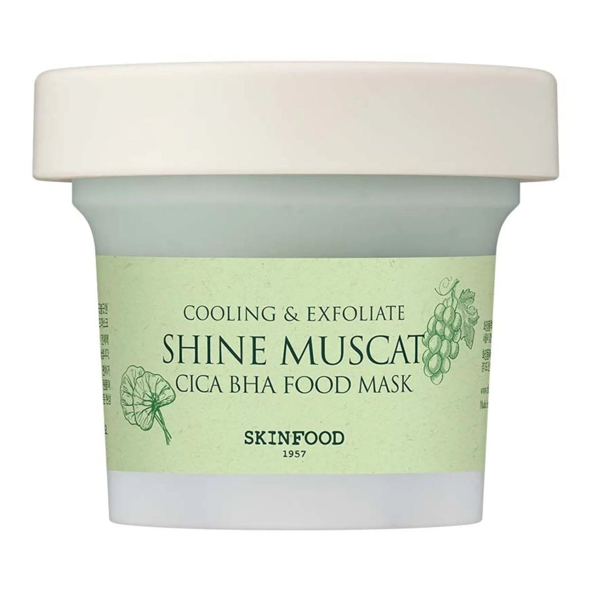 Buy Skinfood Shine Muscat Cica BHA Food Mask 120g at Lila Beauty - Korean and Japanese Beauty Skincare and Makeup Cosmetics