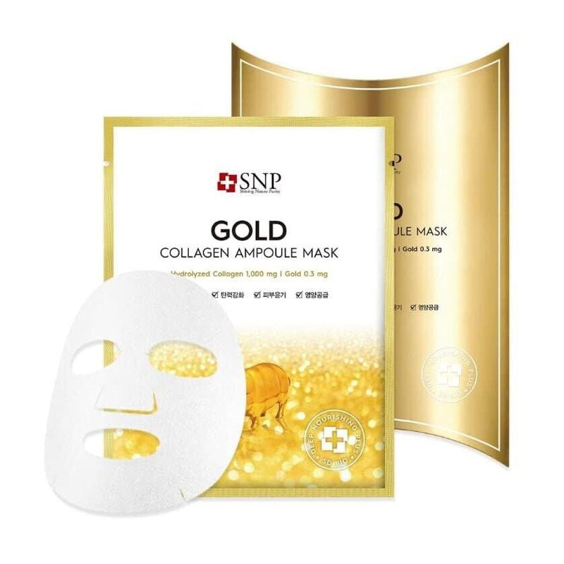 Buy SNP Gold Collagen Ampoule Mask 25ml at Lila Beauty - Korean and Japanese Beauty Skincare and Makeup Cosmetics
