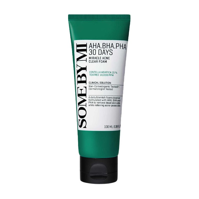 Buy Some By Mi Acne AHA BHA PHA 30 Days Miracle Acne Clear Foam 100ml at Lila Beauty - Korean and Japanese Beauty Skincare and Makeup Cosmetics