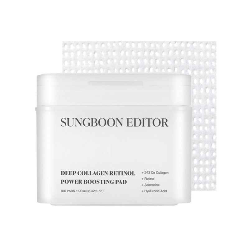 Buy Sungboon Editor Deep Collagen Retinol Power Boosting Pad 190ml (100pcs) at Lila Beauty - Korean and Japanese Beauty Skincare and Makeup Cosmetics