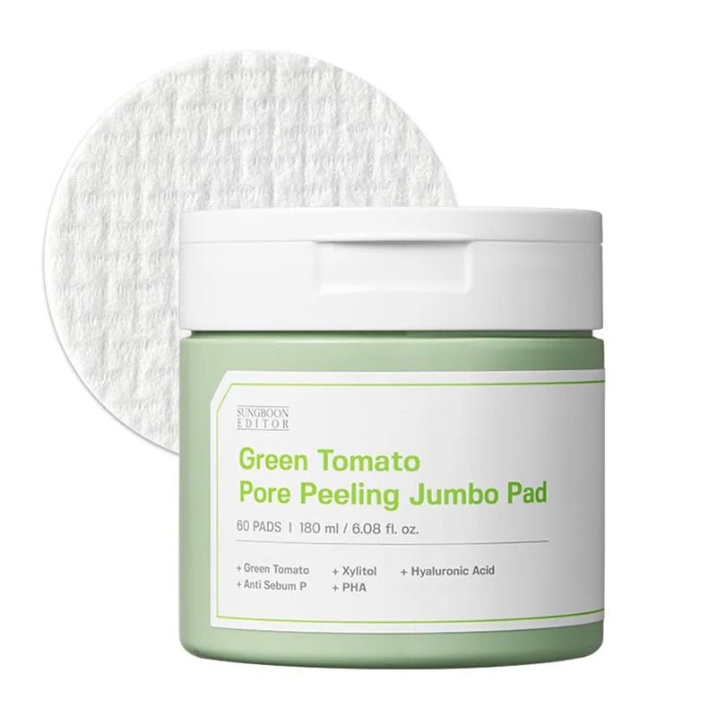 Buy Sungboon Editor Green Tomato Pore Peeling Jumbo Pad (60 pads) at Lila Beauty - Korean and Japanese Beauty Skincare and Makeup Cosmetics