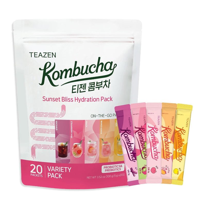 Buy Teazen Sunset Bliss Hydration Pack Kombucha (5g * 20 stick pouches) at Lila Beauty - Korean and Japanese Beauty Skincare and Makeup Cosmetics