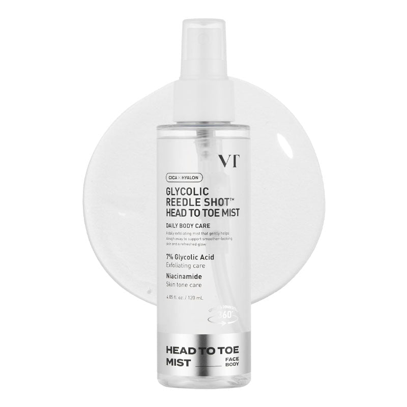 Buy VT Cosmetics Glycolic Reedle Shot Head To Toe Mist 120ml at Lila Beauty - Korean and Japanese Beauty Skincare and Makeup Cosmetics