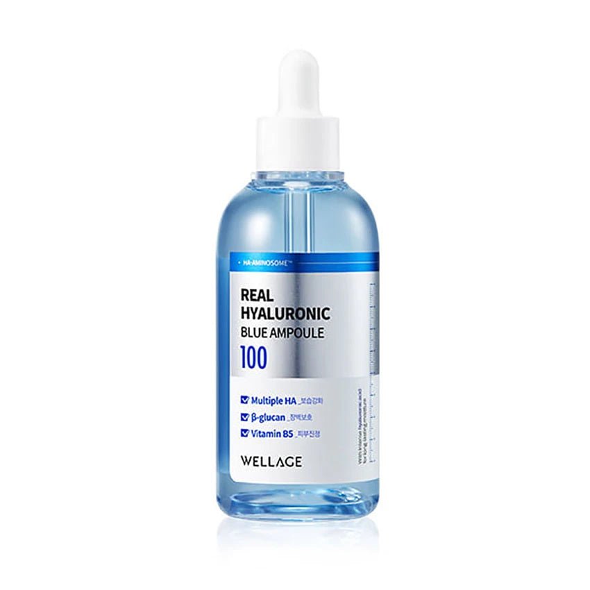 Buy Wellage Real Hyaluronic Blue 100 Ampoule 60ml at Lila Beauty - Korean and Japanese Beauty Skincare and Makeup Cosmetics