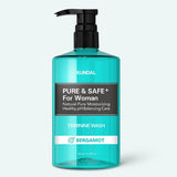 Pure & Safe+ For Woman Feminine Wash 300ml - Bergamot