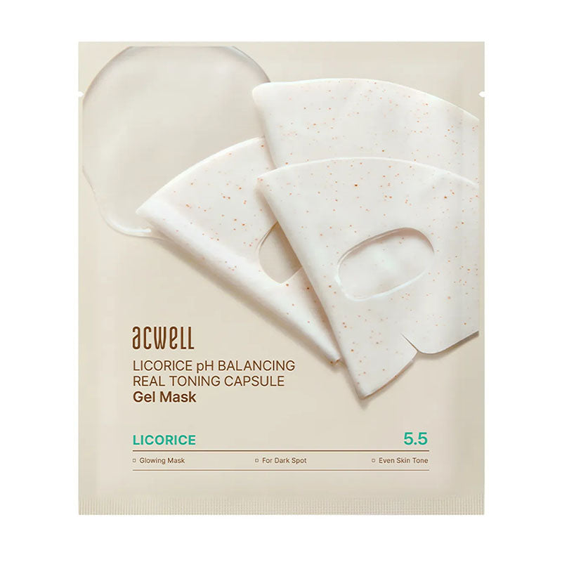 Licorice pH Balancing Real Toning Capsule Gel Mask 34g (4 Sheets)
