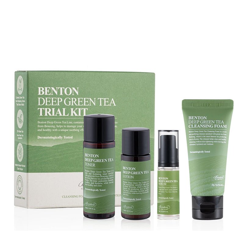 Buy Benton Deep Green Tea Trial Kit (4 pcs) at Lila Beauty - Korean and Japanese Beauty Skincare and Makeup Cosmetics