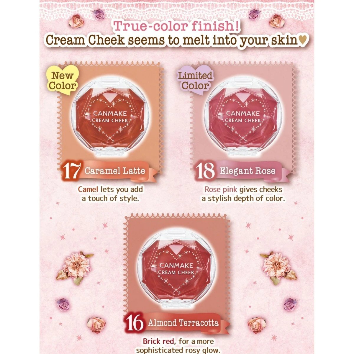 Buy Canmake Cream Cheek (13 Types) at Lila Beauty - Korean and Japanese Beauty Skincare and Makeup Cosmetics