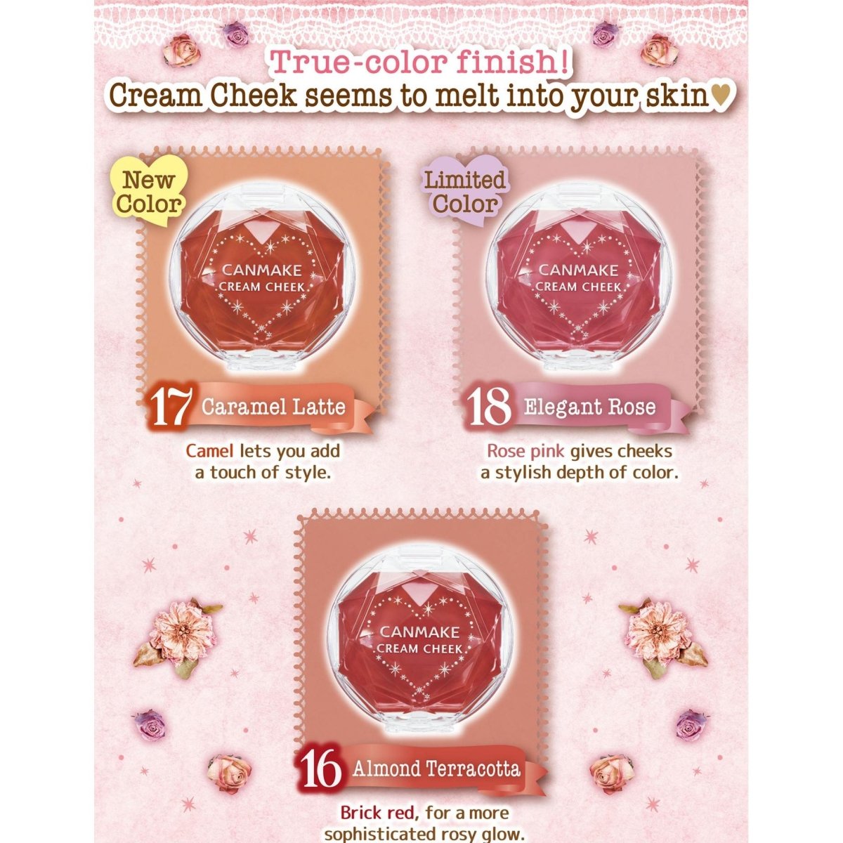 Buy Canmake Cream Cheek (13 Types) at Lila Beauty - Korean and Japanese Beauty Skincare and Makeup Cosmetics