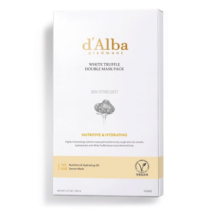 Buy d'Alba White Truffle Double Mask Pack 32.5g (Nutritive & Hydration) at Lila Beauty - Korean and Japanese Beauty Skincare and Makeup Cosmetics