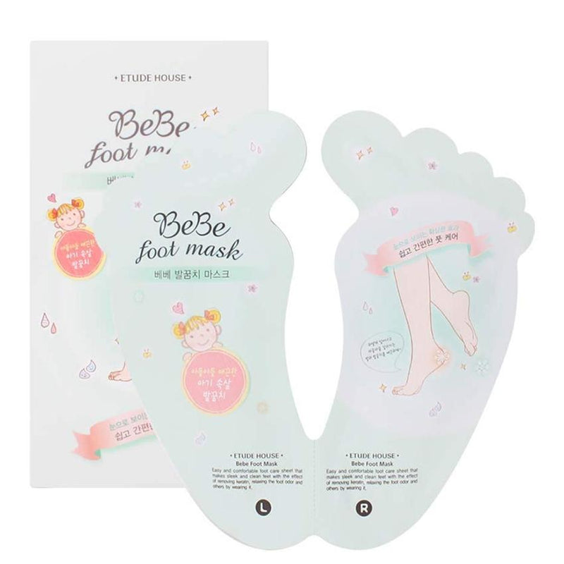 Buy Etude House Bebe Foot Mask 20ml*2 pieces (single use) at Lila Beauty - Korean and Japanese Beauty Skincare and Makeup Cosmetics