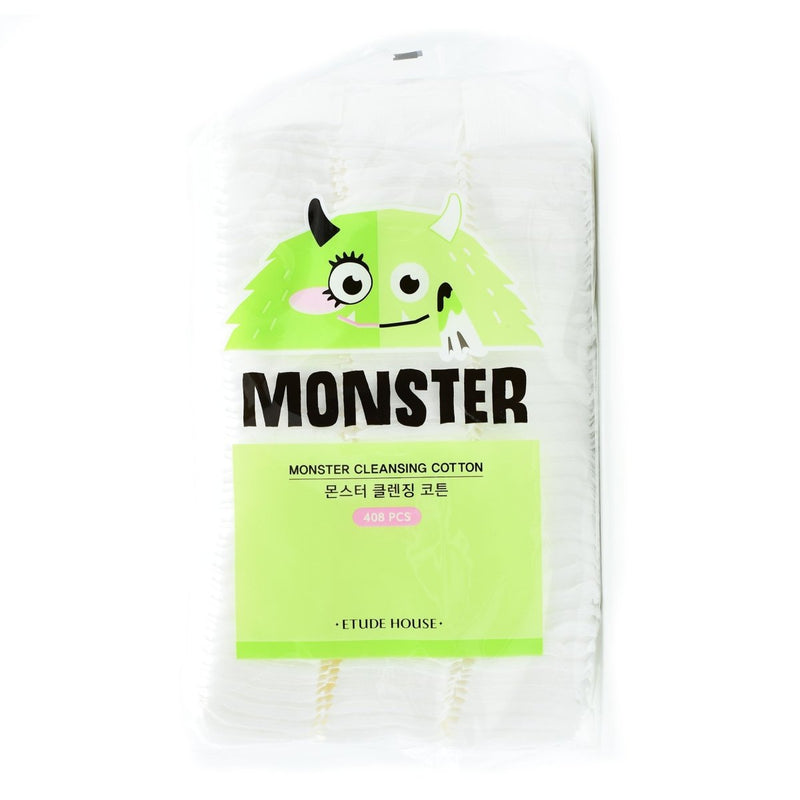 Buy Etude House Monster Cleansing cotton 1pack (408 Pieces) at Lila Beauty - Korean and Japanese Beauty Skincare and Makeup Cosmetics