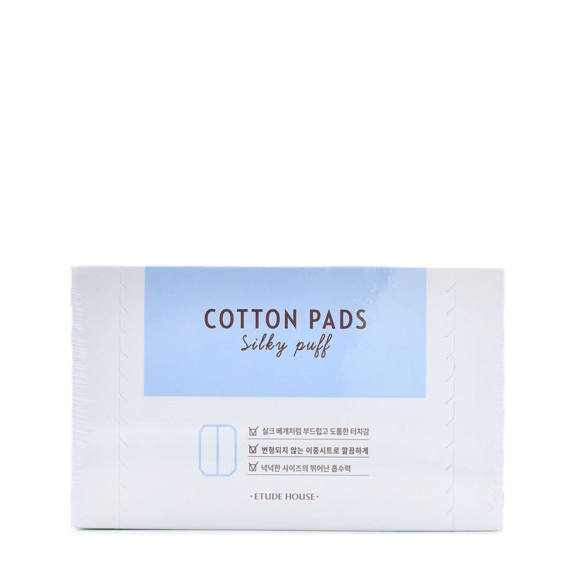 Buy Etude House Silky Puff Cotton Pads 1 Pack (80 Pieces) at Lila Beauty - Korean and Japanese Beauty Skincare and Makeup Cosmetics