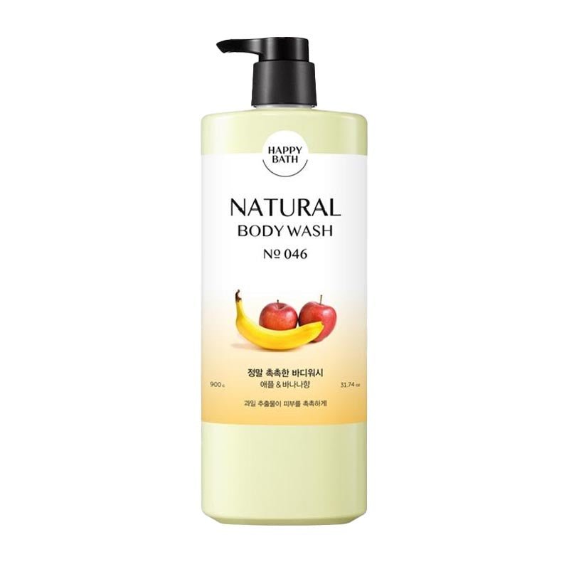 Buy Happy Bath Natural Body Wash Apple & Banana No.046 900g at Lila Beauty - Korean and Japanese Beauty Skincare and Makeup Cosmetics