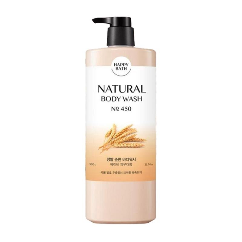 Buy Happy Bath Natural Body Wash Baby Powder No.450 900g at Lila Beauty - Korean and Japanese Beauty Skincare and Makeup Cosmetics