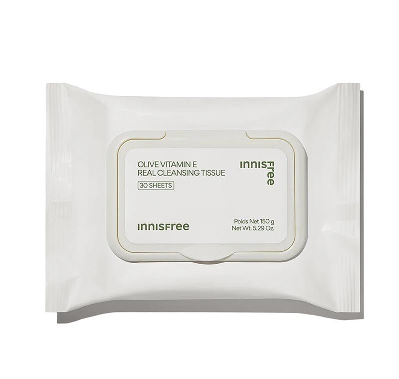 Buy Innisfree Olive Vitamin E Real Cleansing Tissue 30 sheets at Lila Beauty - Korean and Japanese Beauty Skincare and Makeup Cosmetics