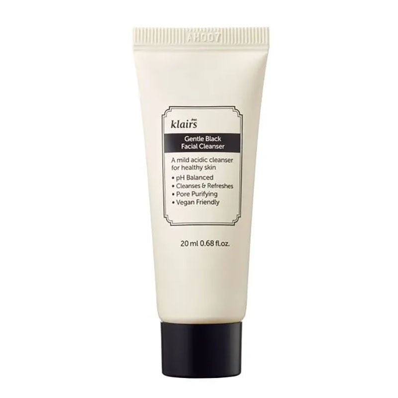 Buy Klairs Gentle Black Facial Cleanser Mini 20ml at Lila Beauty - Korean and Japanese Beauty Skincare and Makeup Cosmetics