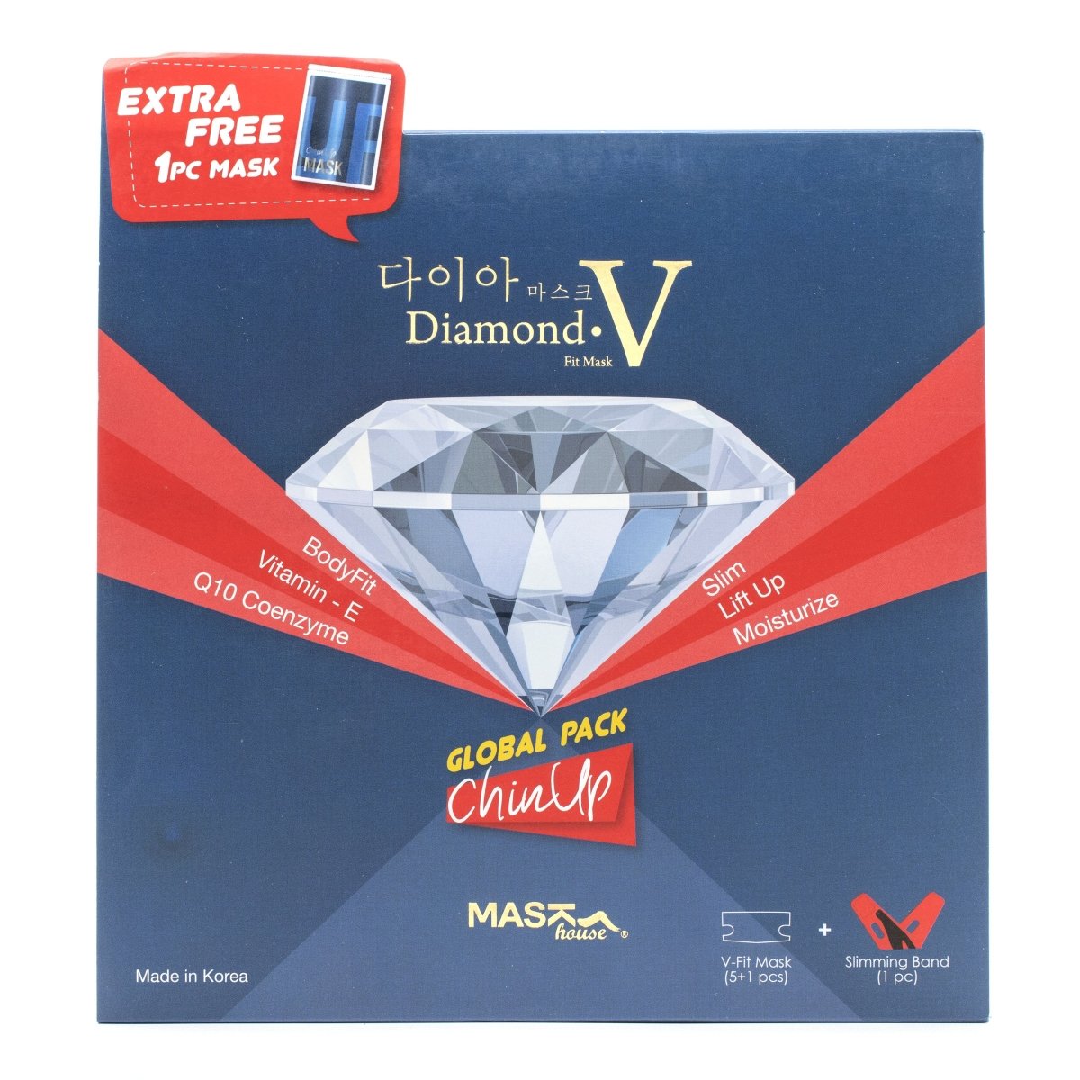 Buy Mask House Diamond V Fit Mask Set (6 V-Fit Mask + 1 Slimming Band) at Lila Beauty - Korean and Japanese Beauty Skincare and Makeup Cosmetics