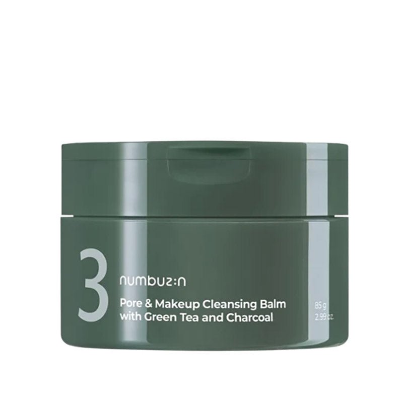 Buy Numbuzin No.3 Pore & Makeup Cleansing Balm with Green Tea and Charcoal 85g at Lila Beauty - Korean and Japanese Beauty Skincare and Makeup Cosmetics
