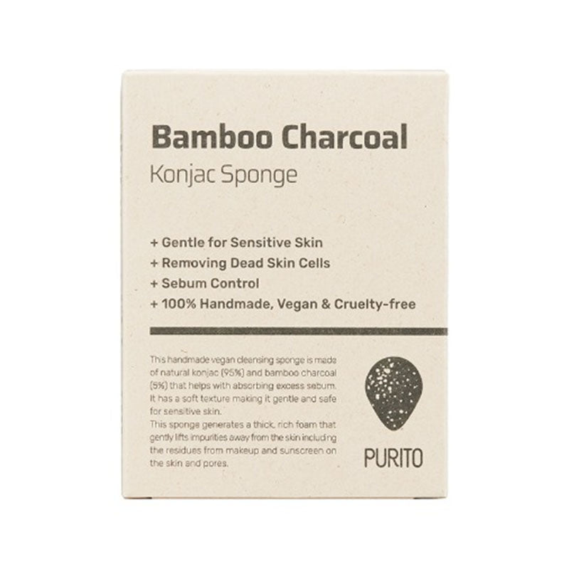 Buy Purito Bamboo Charcoal Konjac Sponge Australia Online Korean