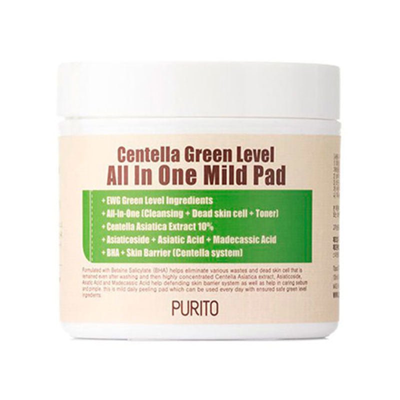 Buy Purito Centella Green Level All In One Mild Pad 70 Pads at Lila Beauty - Korean and Japanese Beauty Skincare and Makeup Cosmetics