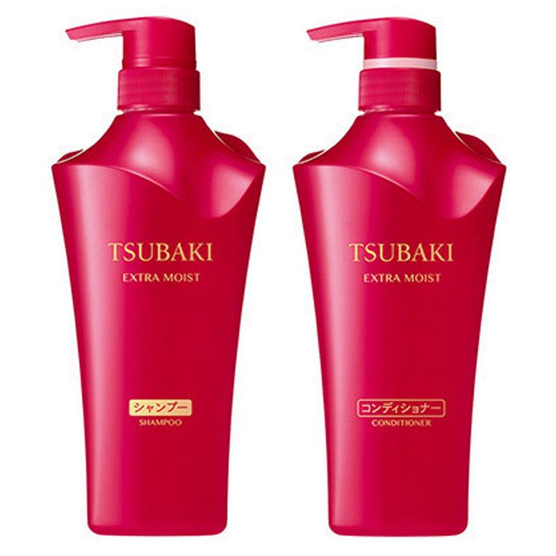 Buy Shiseido Tsubaki Extra Moist Shampoo Or Conditioner Pump Type 500ml at Lila Beauty - Korean and Japanese Beauty Skincare and Makeup Cosmetics