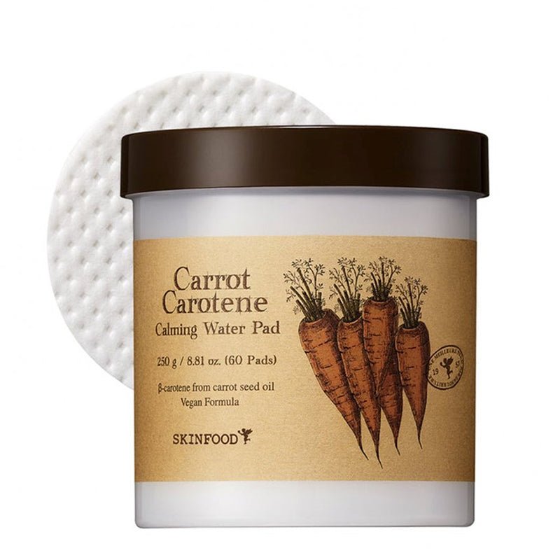 Buy Skinfood Carrot Carotene Calming Water Pad (60 pads) at Lila Beauty - Korean and Japanese Beauty Skincare and Makeup Cosmetics