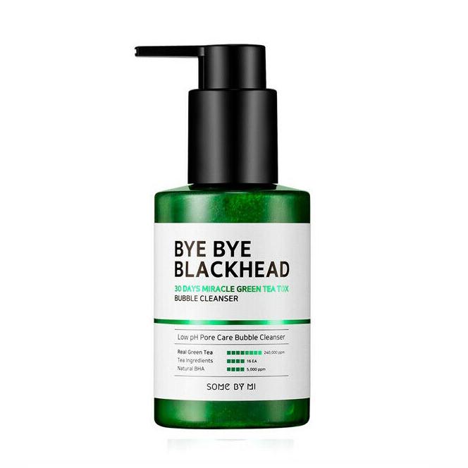 Buy Some By Mi Bye Bye Blackhead 30 Days Miracle Green Tea Tox Bubble Cleanser 120g at Lila Beauty - Korean and Japanese Beauty Skincare and Makeup Cosmetics