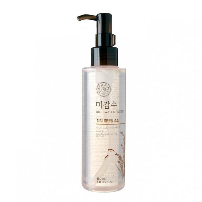 Buy The Face Shop Rice Water Bright Rich Cleansing Oil 150ml at Lila Beauty - Korean and Japanese Beauty Skincare and Makeup Cosmetics