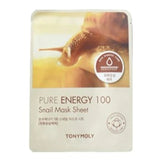 Buy Tony Moly Pure Energy 100 Mask Sheet (Snail) at Lila Beauty - Korean and Japanese Beauty Skincare and Makeup Cosmetics