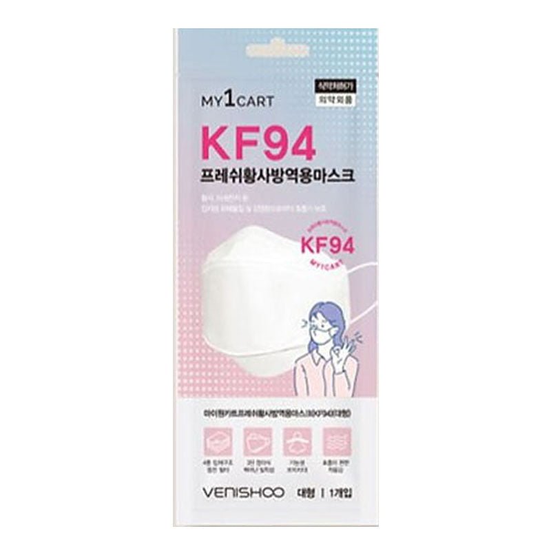 Buy Venishoo My1Cart KF94 Mask Fresh White 1 piece at Lila Beauty - Korean and Japanese Beauty Skincare and Makeup Cosmetics