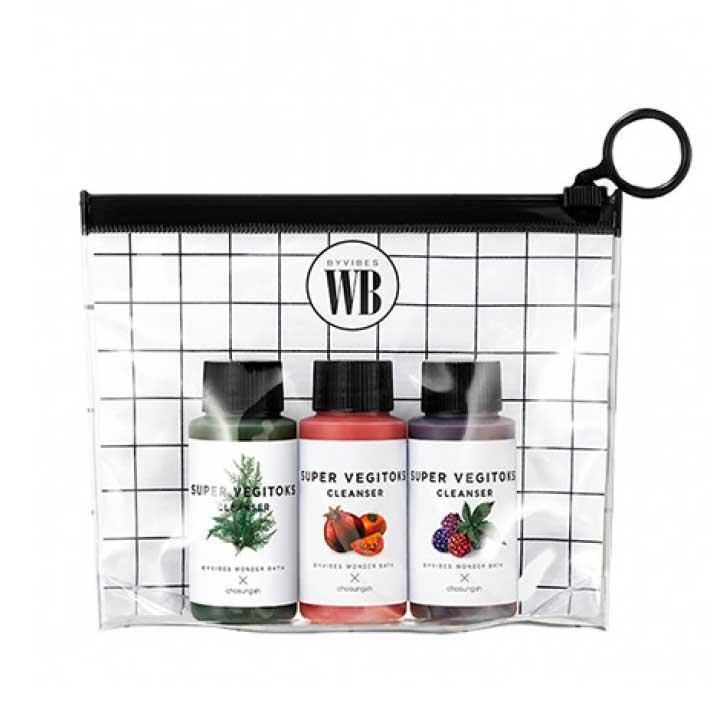 Buy Wonder Bath Super Vegitoks Cleanser Miniature Kit (Green, Red, Purple) 30ml * 3ea in Australia at Lila Beauty - Korean and Japanese Beauty Skincare and Cosmetics Store